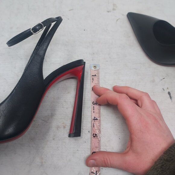 Christian Louboutin Black Strappy Condora Leather Pump - Picture 11 of 11